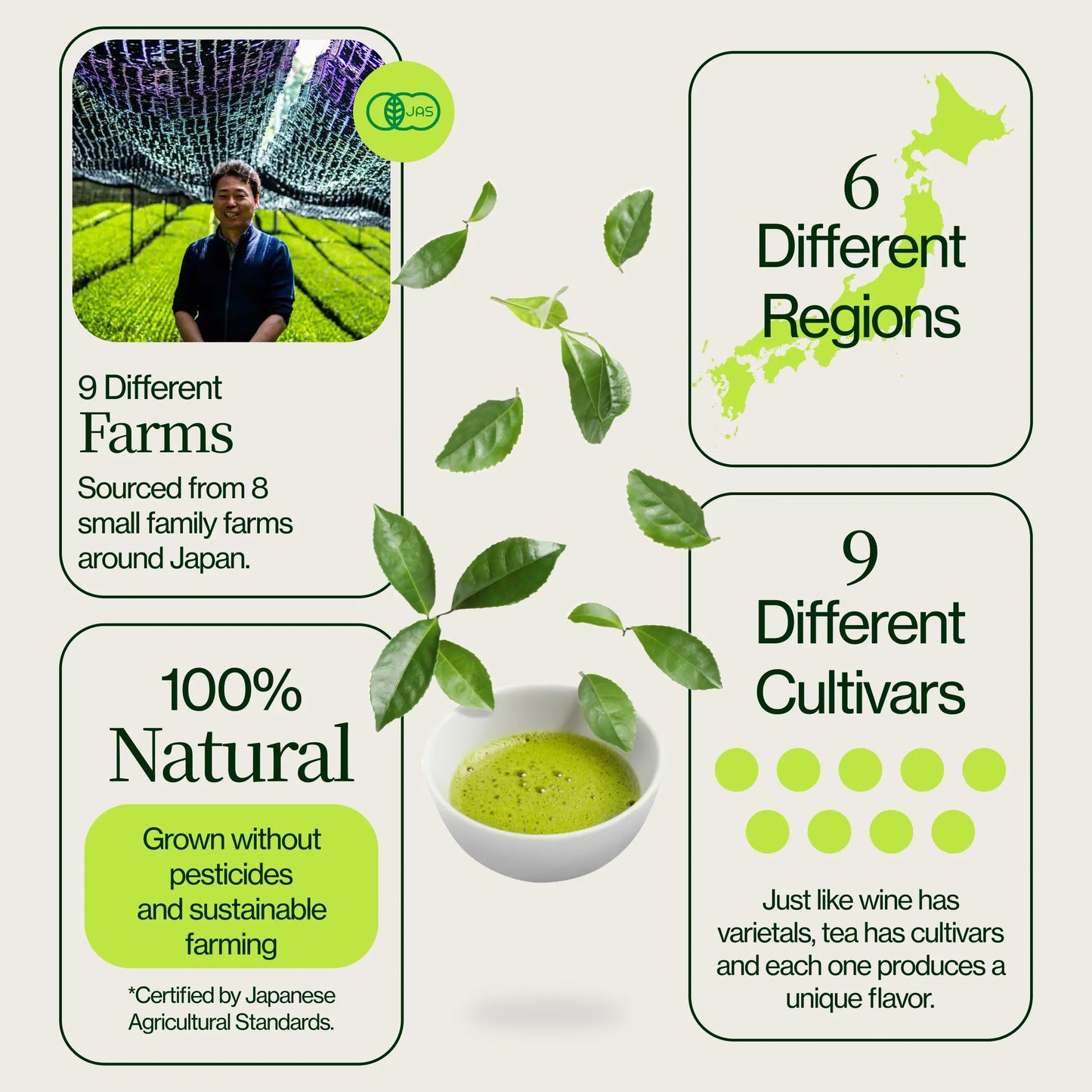 Matcha Adventskalender 2025 met klopper, Chawan en Chashaku