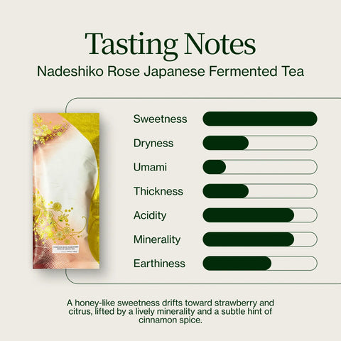 Thé fermenté japonais Nadeshiko Rose