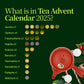 Groene thee adventskalender met theepot